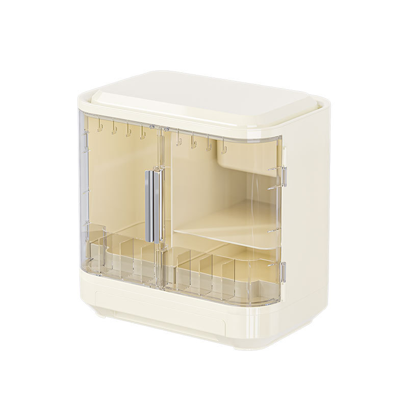 Luxury Skincare Tools - Cosmetica-opbergdoos met spiegel, luxe lichtgewicht plank,