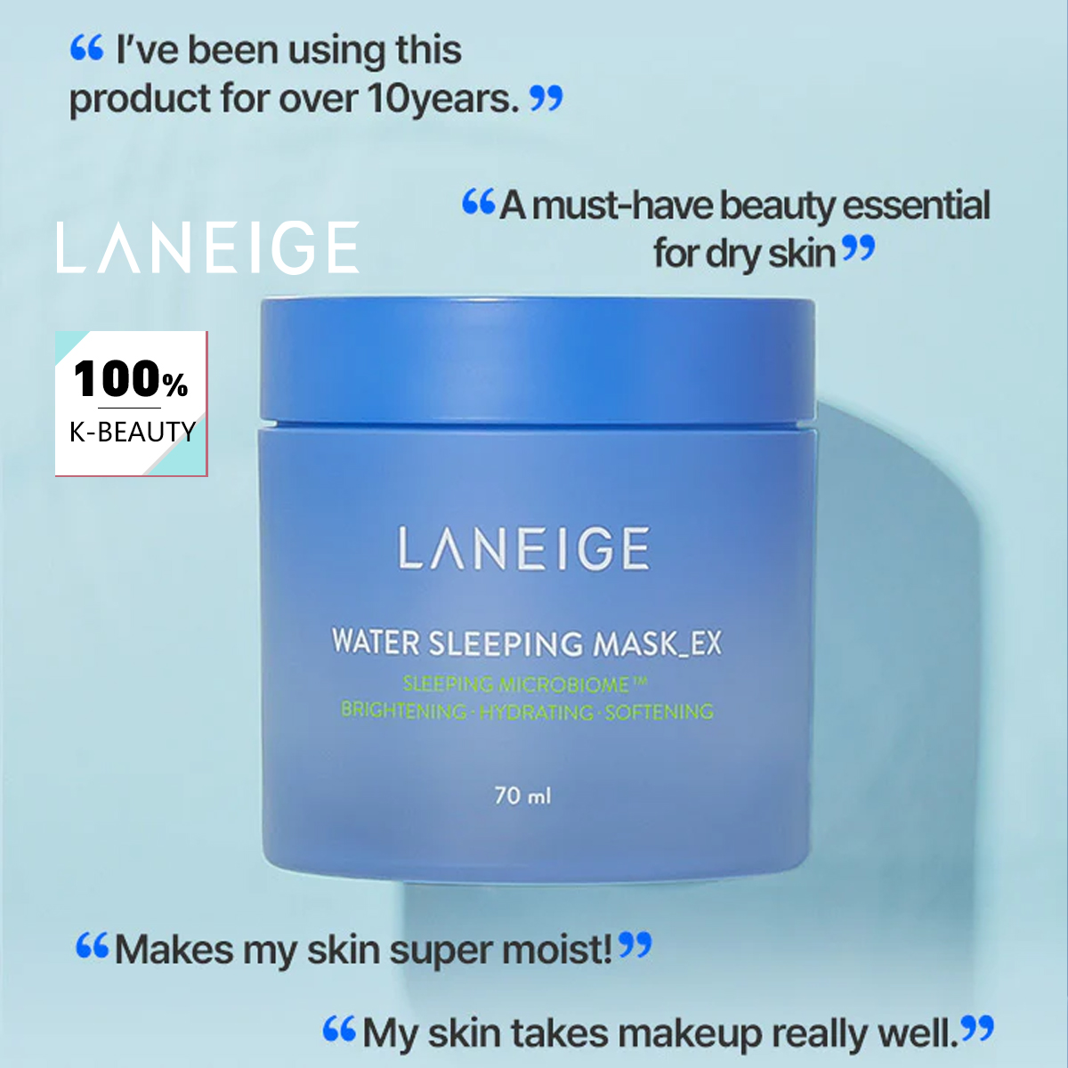 Luxury Skincare Treatments - LANEIGE Water Sleeping Mask 70ml, Hydratatie