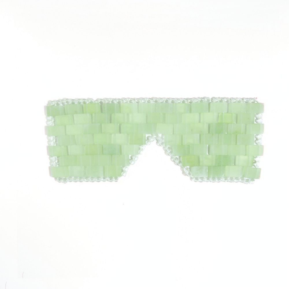 Luxury Skincare Tools - Handgeweven Xiu Jade oogmasker, natuursteen, verkoelend,